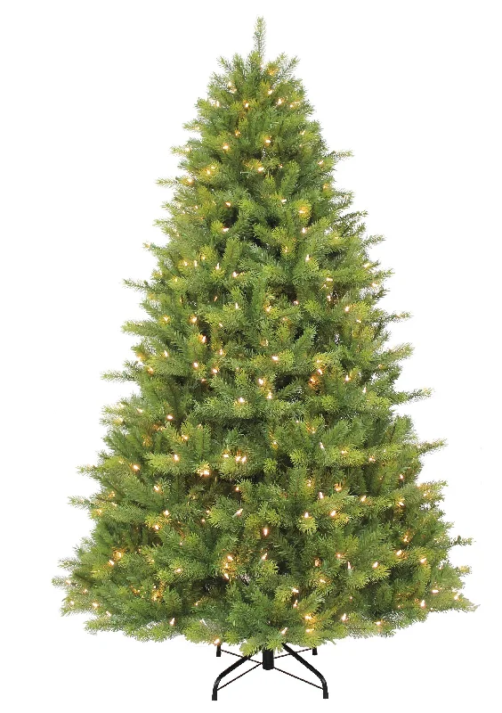 Puleo 7ft Pre-lit Kensington Fir Life Like Artificial Christmas Tree