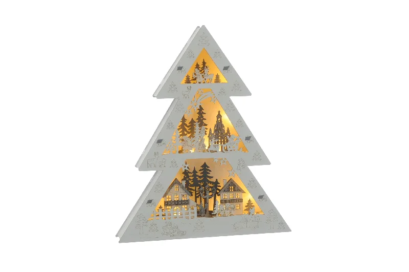 Christmas Tree Shaped Winter Scene, 44cm