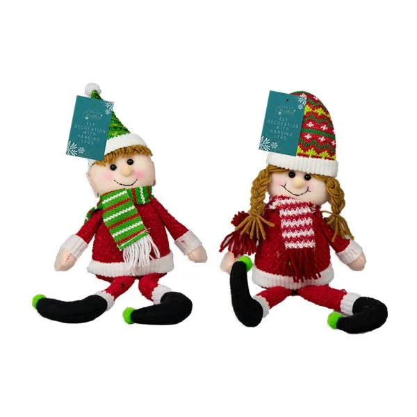 Elf Decoration With Hanging Legs 28cm