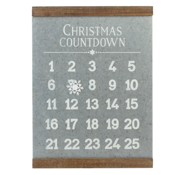 "Christmas Countdown" Galvanized Metal Advent Calendar