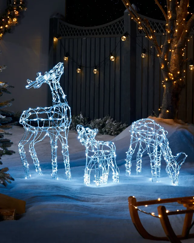 Reindeer Family Silhouette, 77 cm