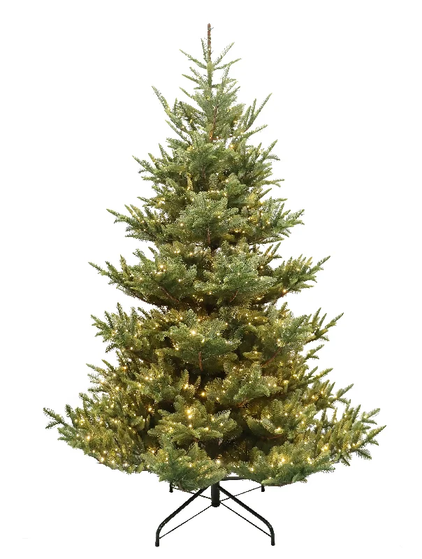 Puleo 6ft Pre-lit Iowa Fir Life-Like Artificial Christmas Tree with 750 Warm White Multi Functional Lights